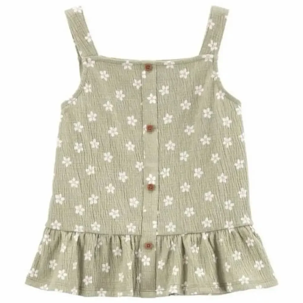 Carters floral crinkle jersey tank